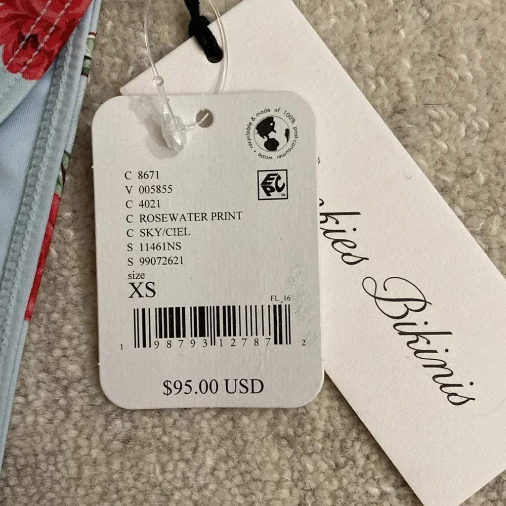 Frankie’s Bikinis Women’s Dove Bikini Bottom. Size XS. NWT